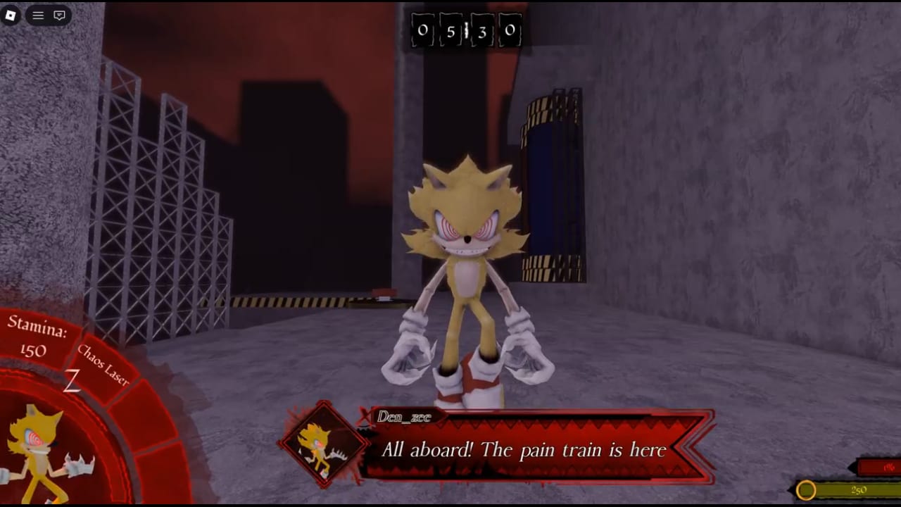Fleetway in Abyssal Escape gameplay, with a round-start voice line shown in the dialogue box